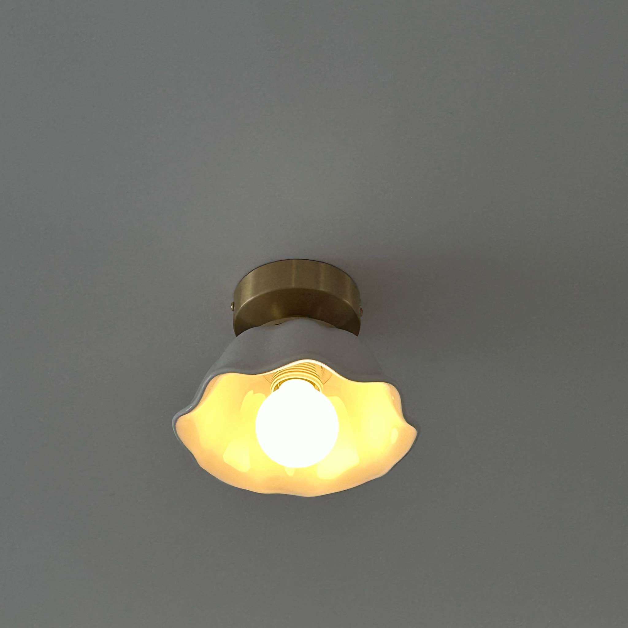 Blossom Glow Mid-Century Ceramic Ceiling Light