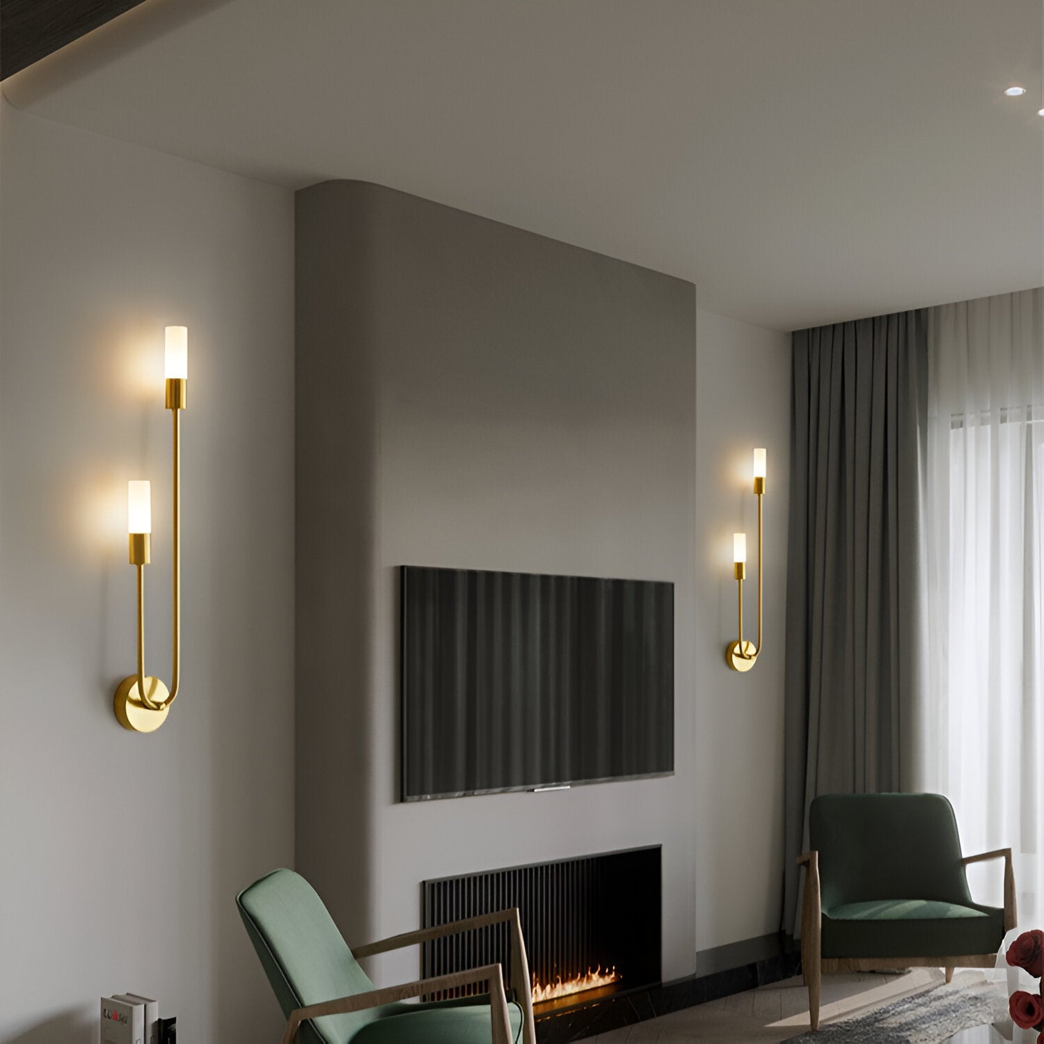 Nordic Modern Simplicity Iron & Acrylic Long Tube Wall Light