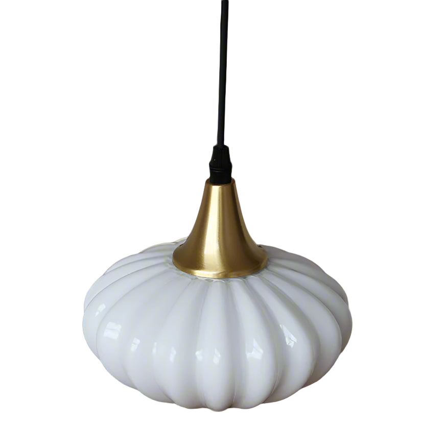 Aurelia Vintage Retro White Jade Glass Pendant Light