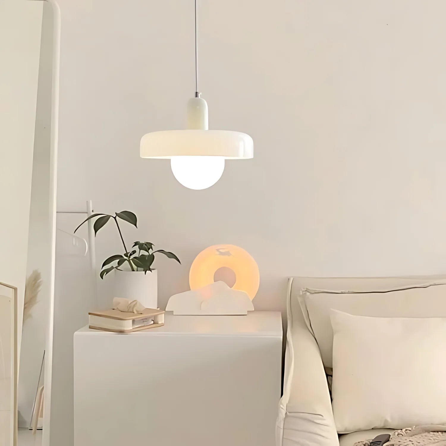 Leuchtender Halo Moderne Glas Pendelleuchte