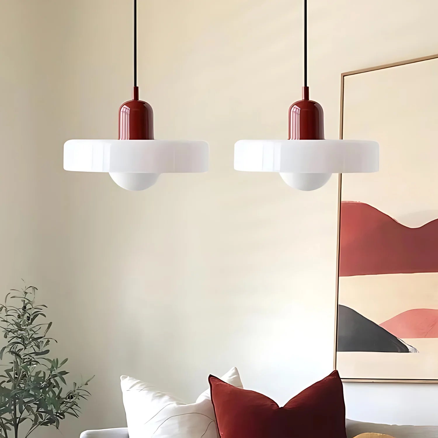 Leuchtender Halo Moderne Glas Pendelleuchte