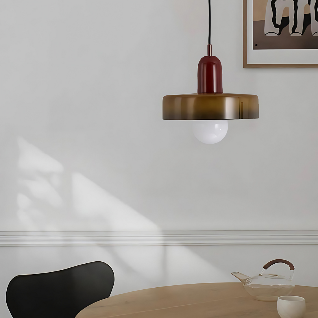 Luminous Halo Modern Glass Pendant Light