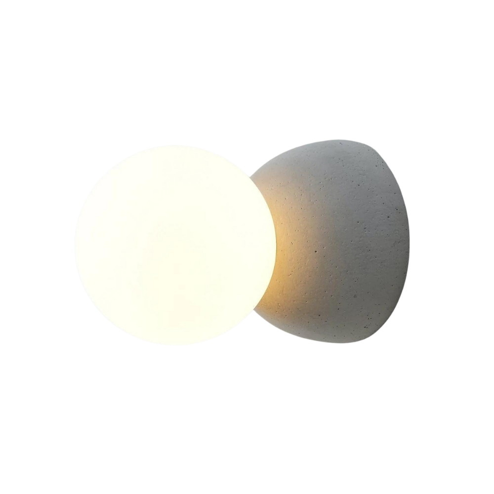 Circle of Light Travertine Cement Wall Light