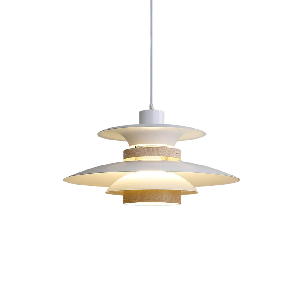 Aurora of Stillness Nordic Wood Japandi Pendant Light