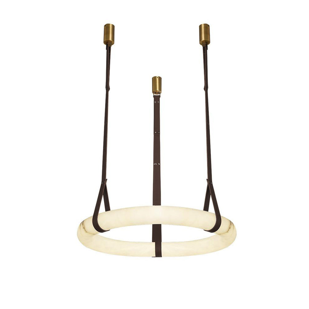 Halo Minimalist Alabaster Ring Pendant Light