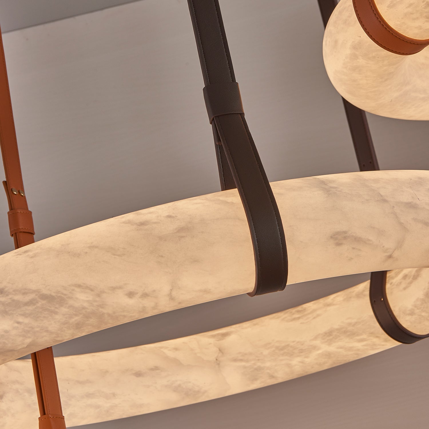 Halo Minimalist Alabaster Ring Pendant Light