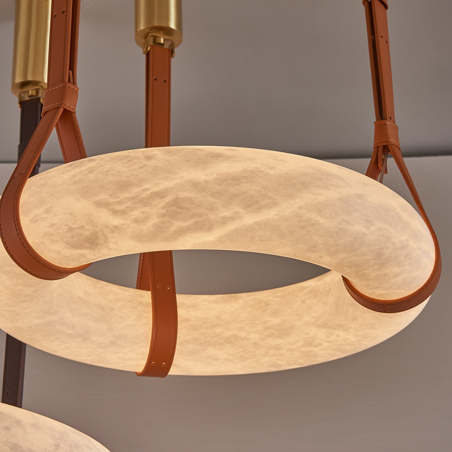Halo Minimalist Alabaster Ring Pendant Light