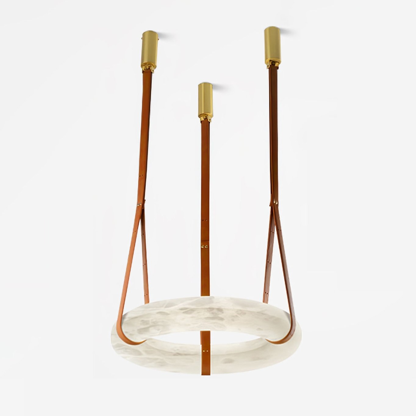 Halo Minimalist Alabaster Ring Pendant Light