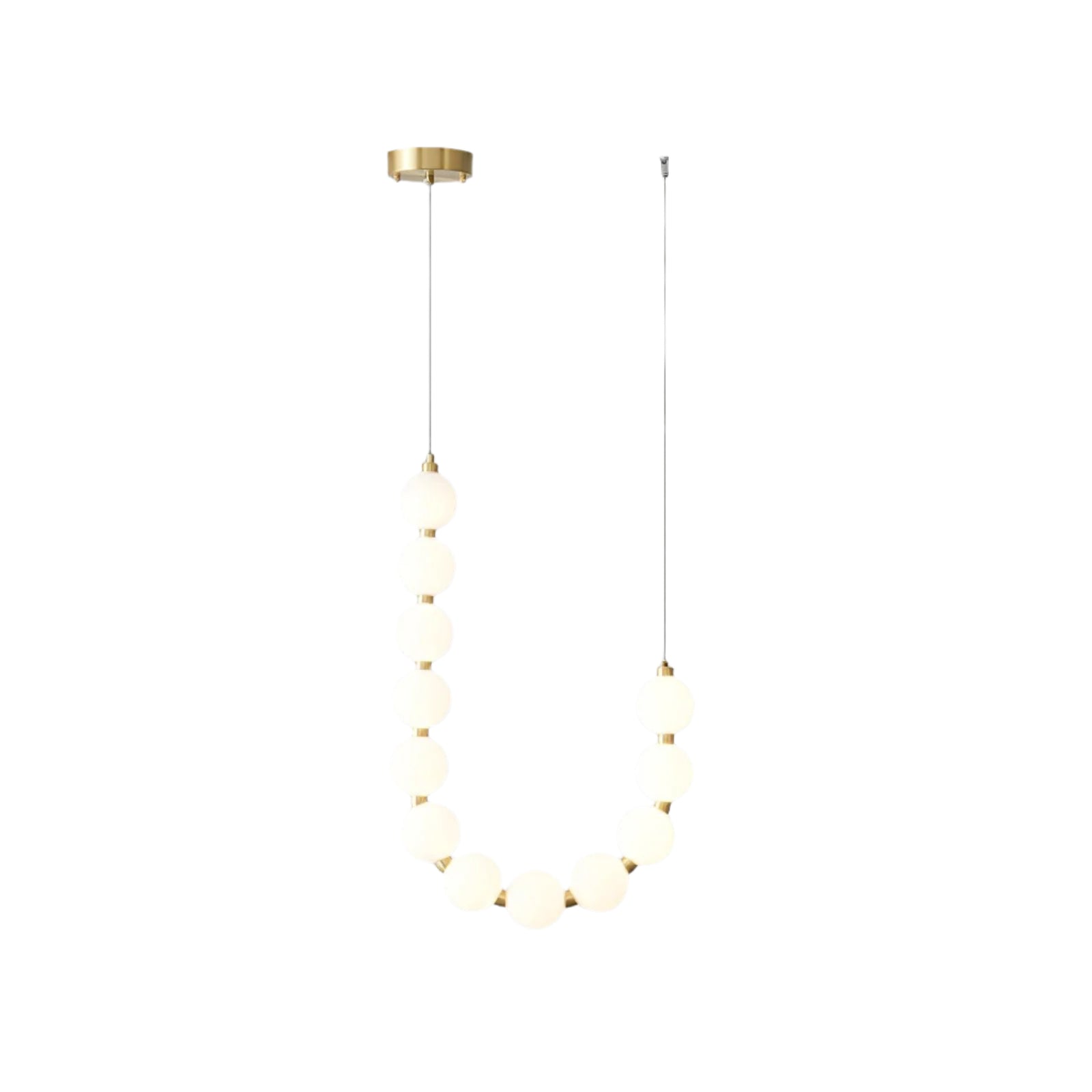 Pearl Glam Brass Acrylic Chandelier