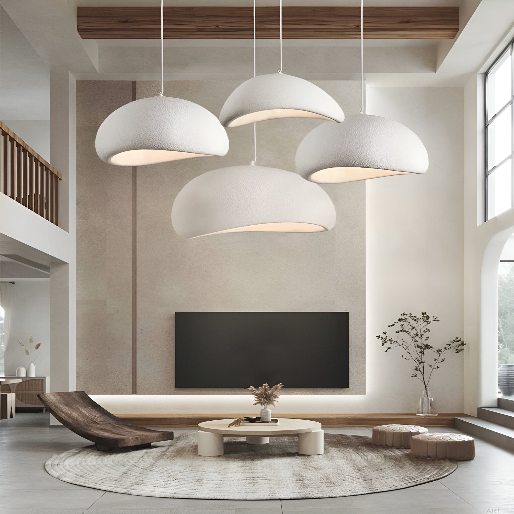 Nordic Wabi Sabi Fiberglass Pendant Light
