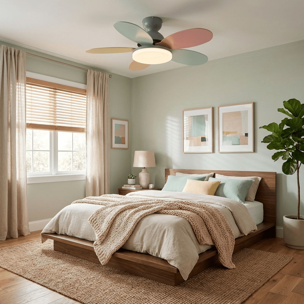 Petalo Nordic Petal-Shaped Acrylic Ceiling Fan Light