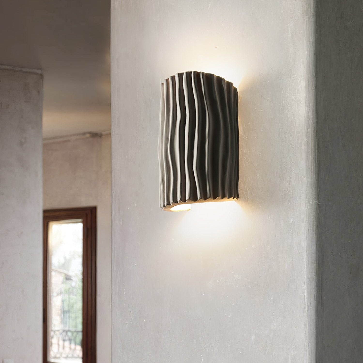Clarity Curve Japandi Resin Wall Light