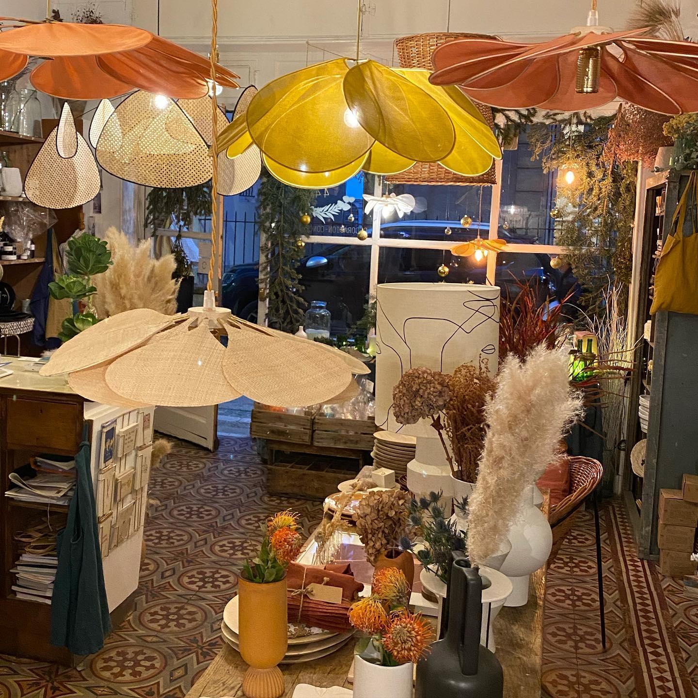 Petalo Floral Fabric Pendant Light