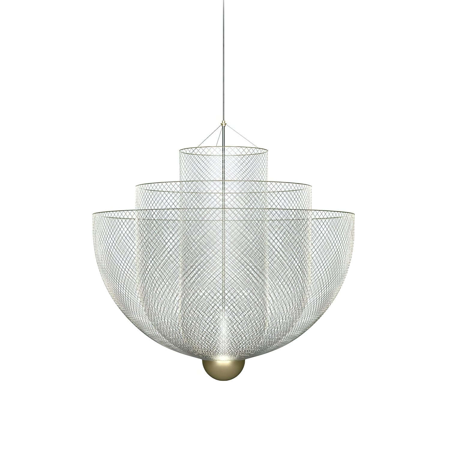 Radiant Wirelight Sculptural Japandi Metal Pendant Light