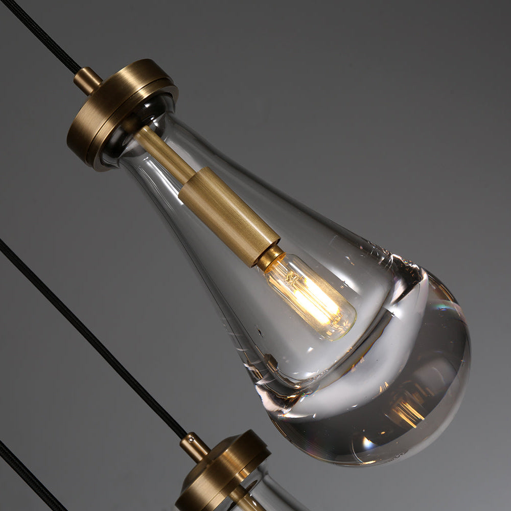 Celara Raindrop Linear Glass Chandelier