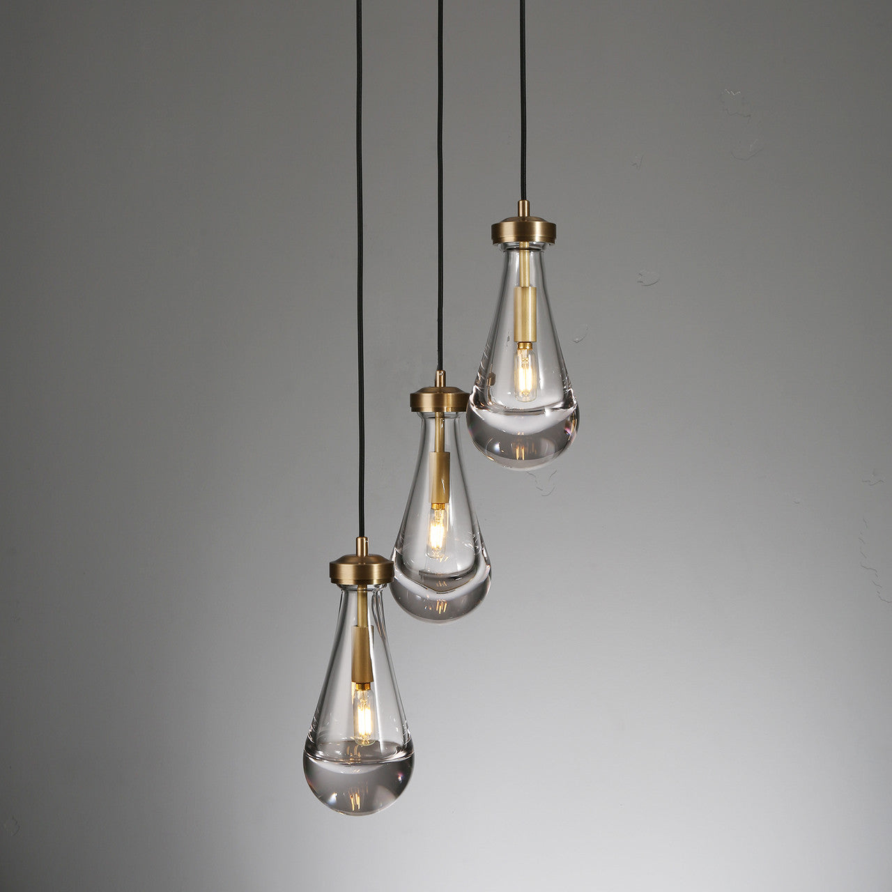 Celara Raindrop Linear Glass Chandelier