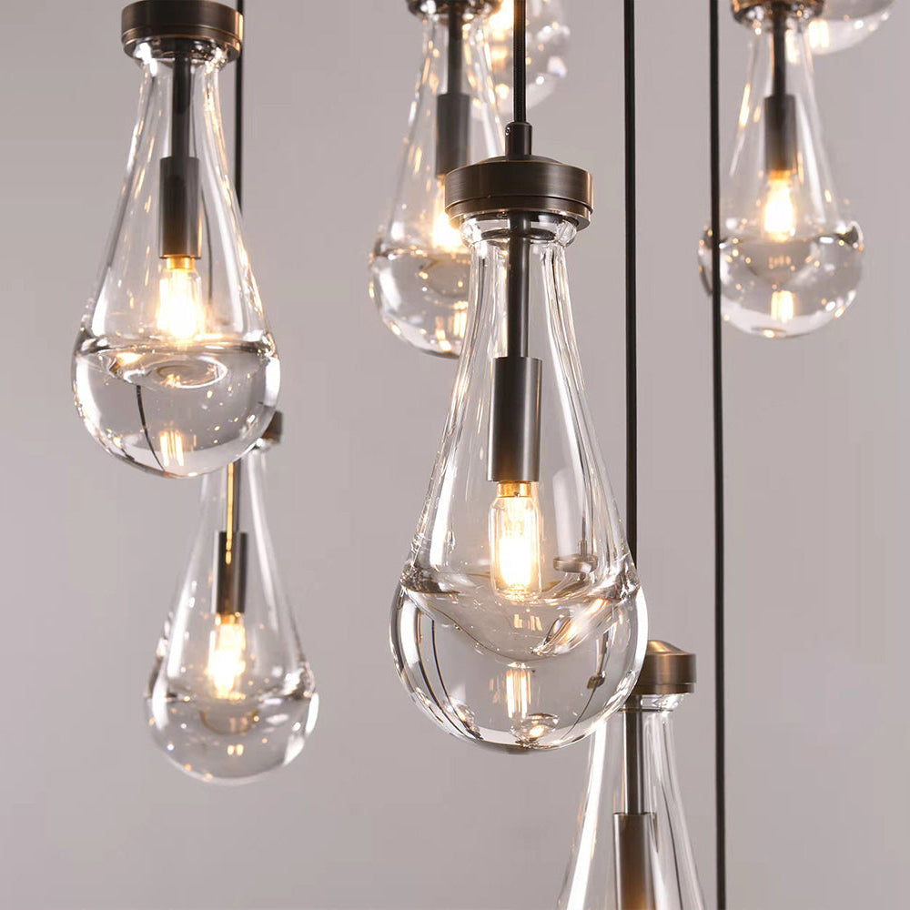 Celara Raindrop Linear Glass Chandelier