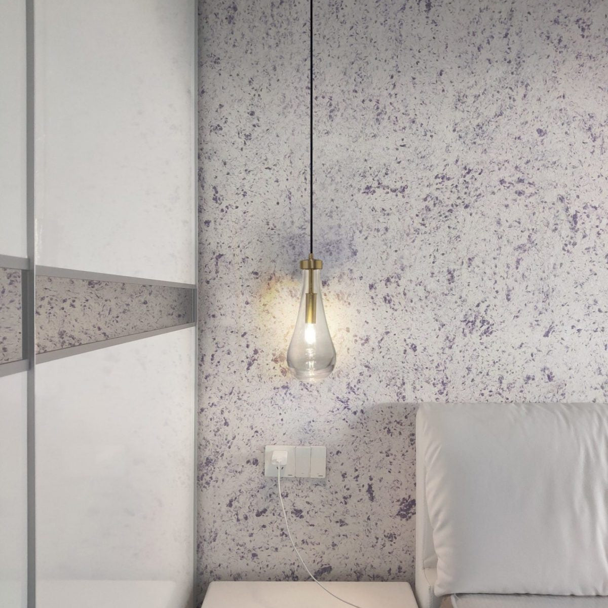 Celara Raindrop Linear Glass Chandelier