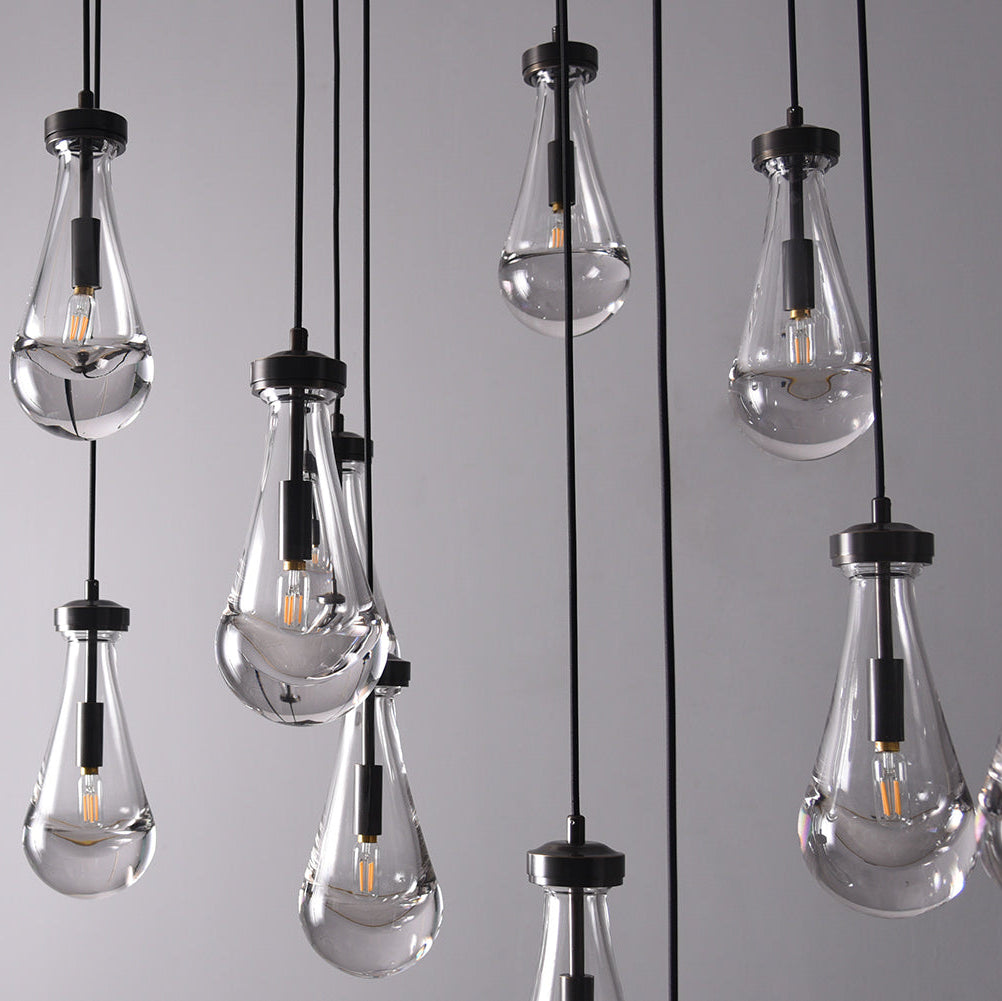 Celara Raindrop Linear Glass Chandelier