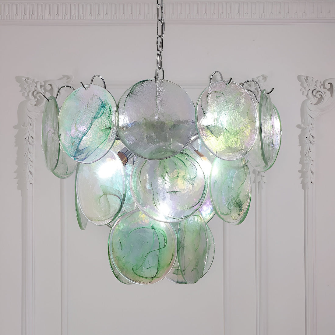 Retro Camisa Murano Glass Chandelier