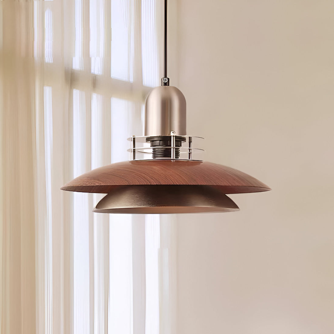 Retro Medieval Metal Flying Saucer Pendant Light