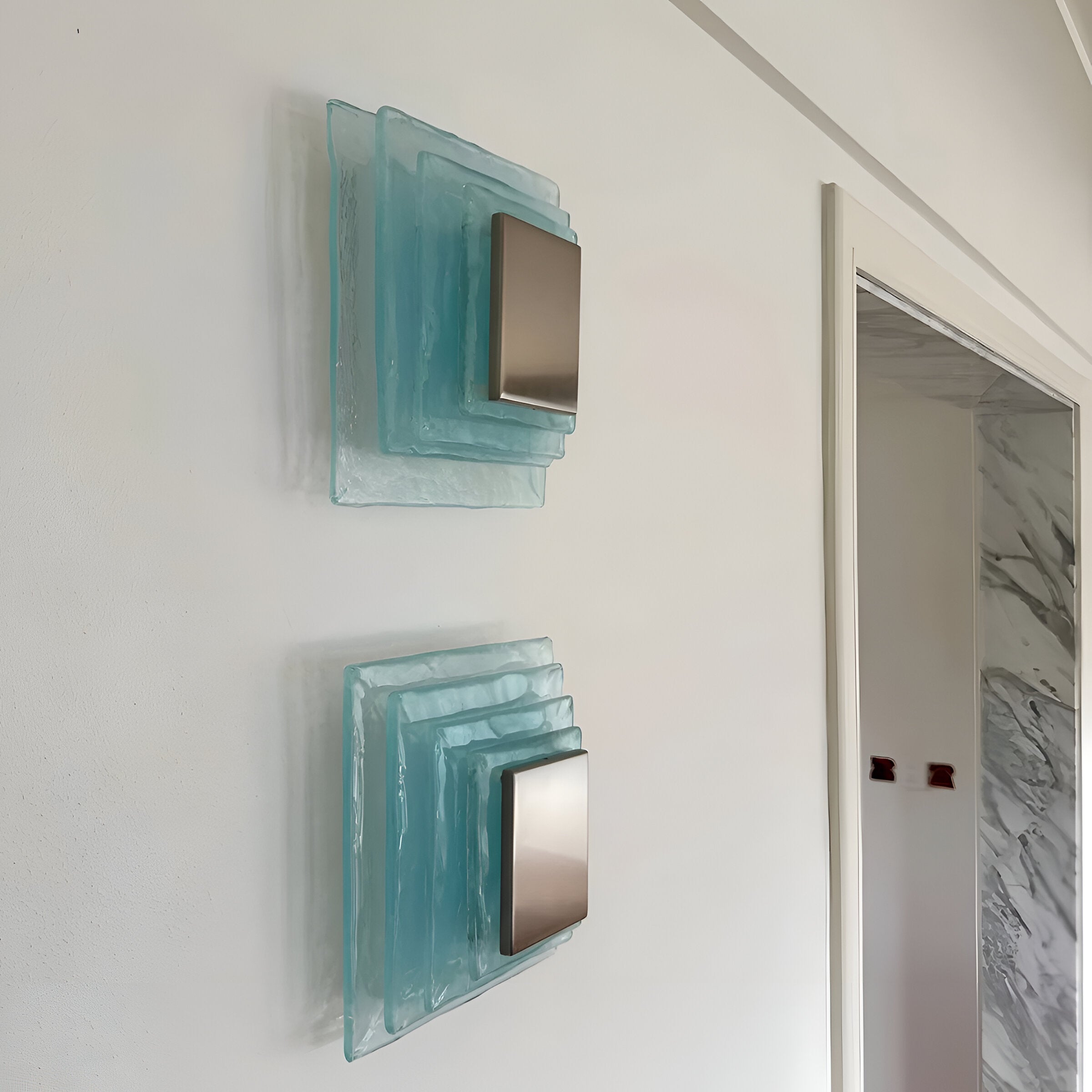 Retro Murano Water Ripple Glass Wall Light