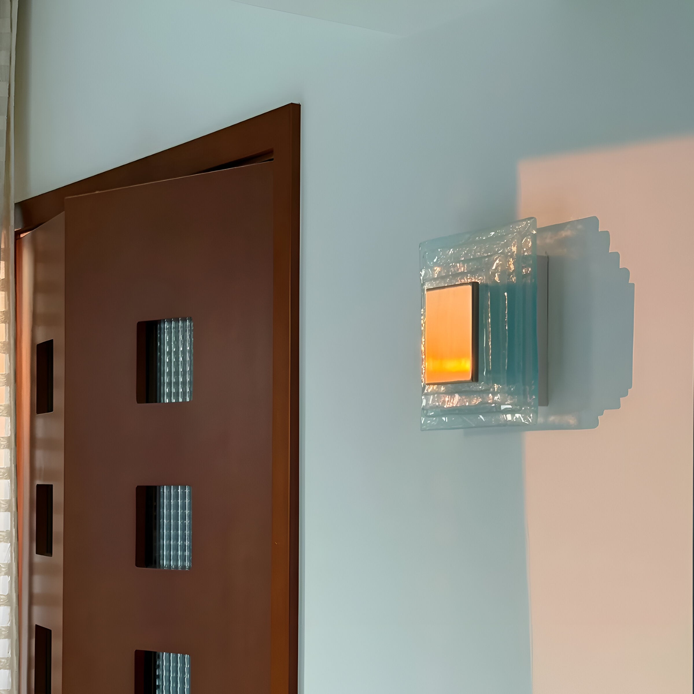 Retro Murano Water Ripple Glass Wall Light