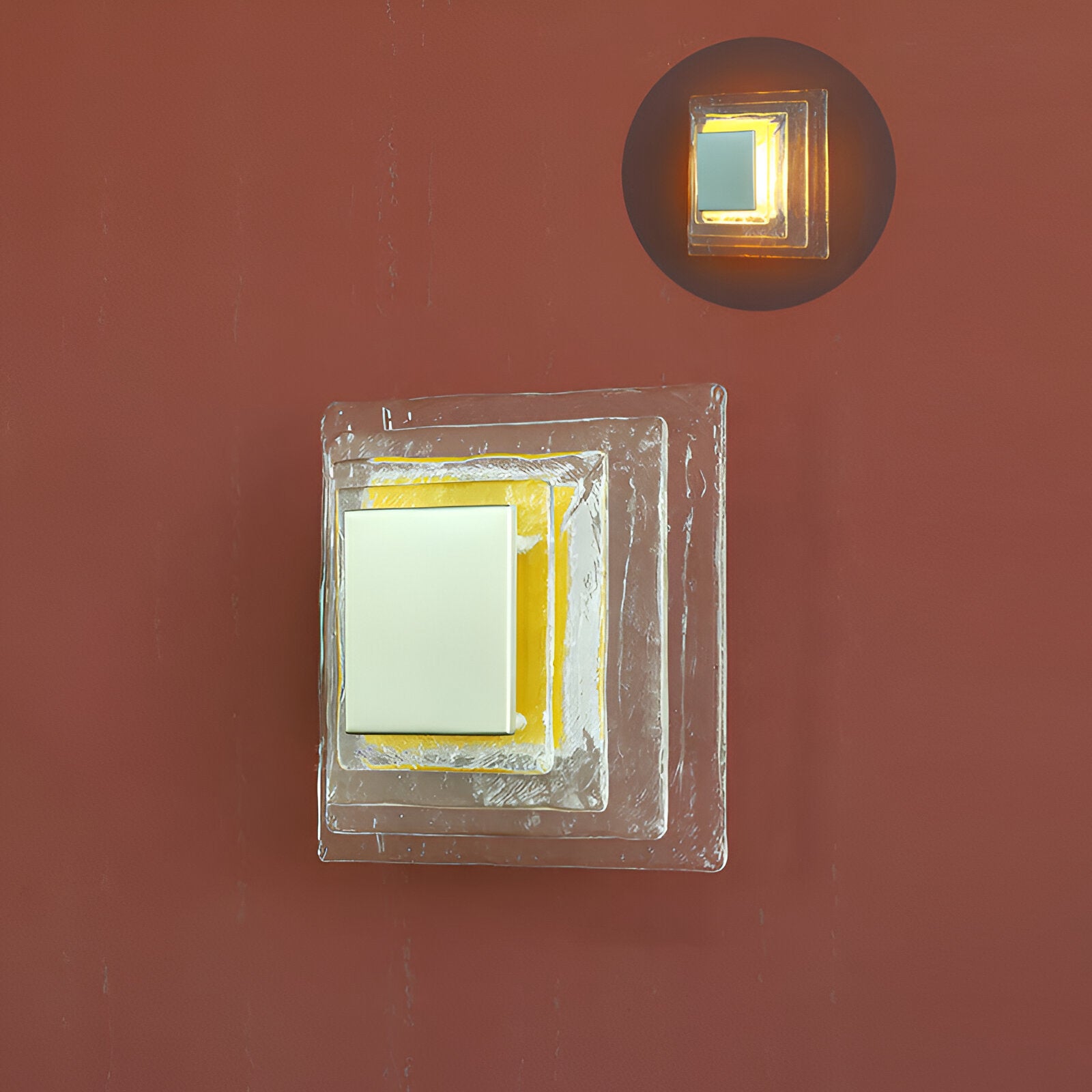 Retro Murano Water Ripple Glass Wall Light