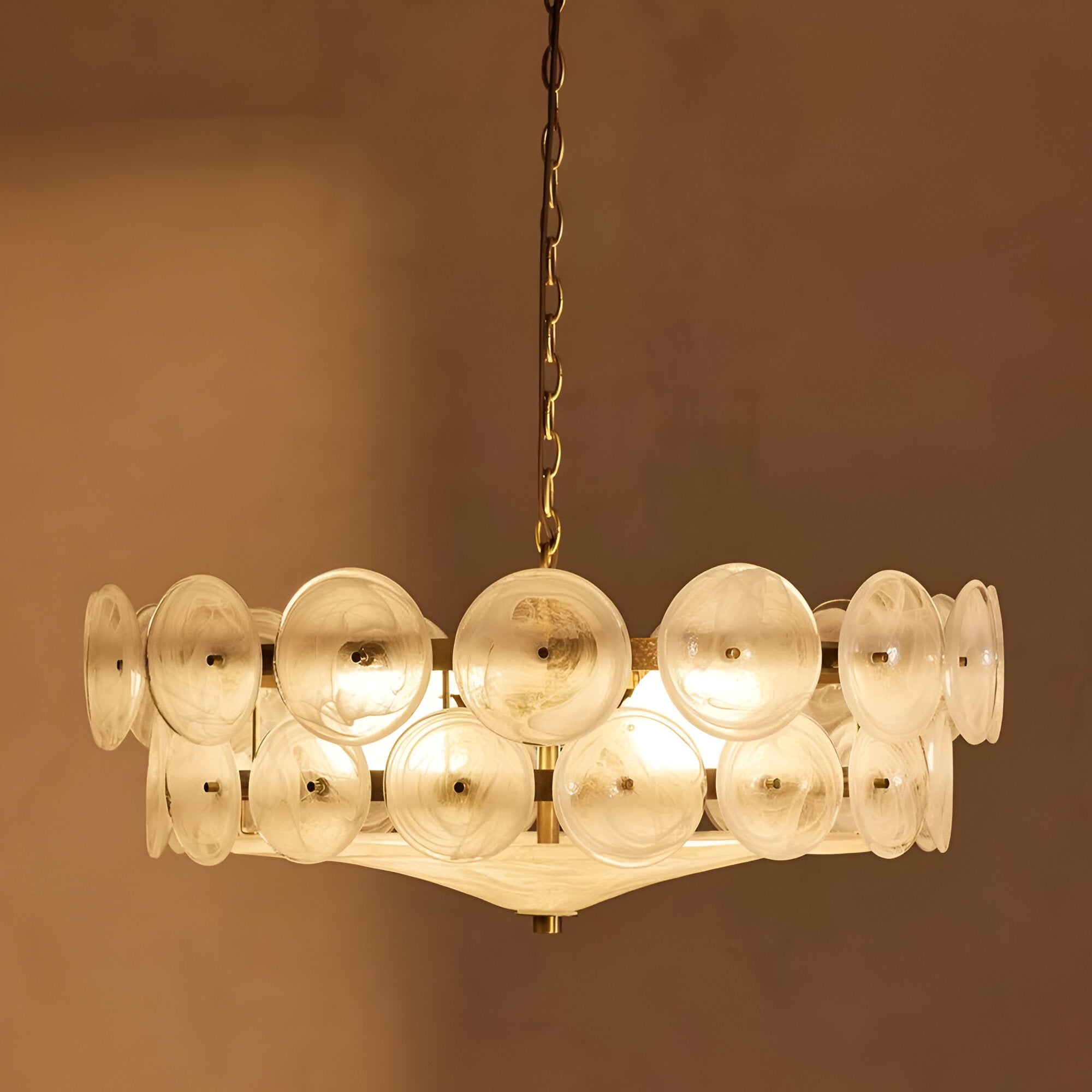 Retro Style Clara Colored Glass Chandelier
