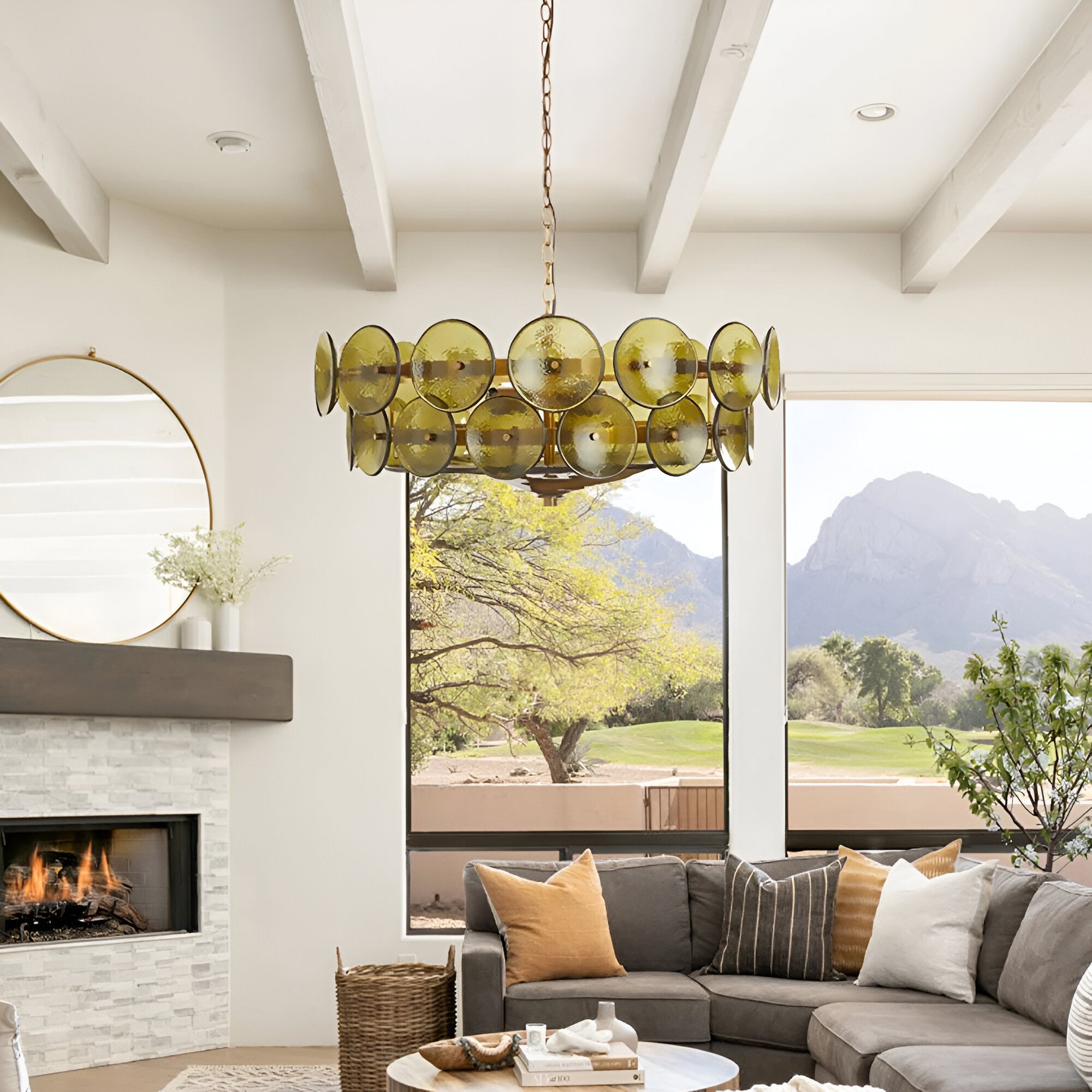 Retro Style Clara Colored Glass Chandelier