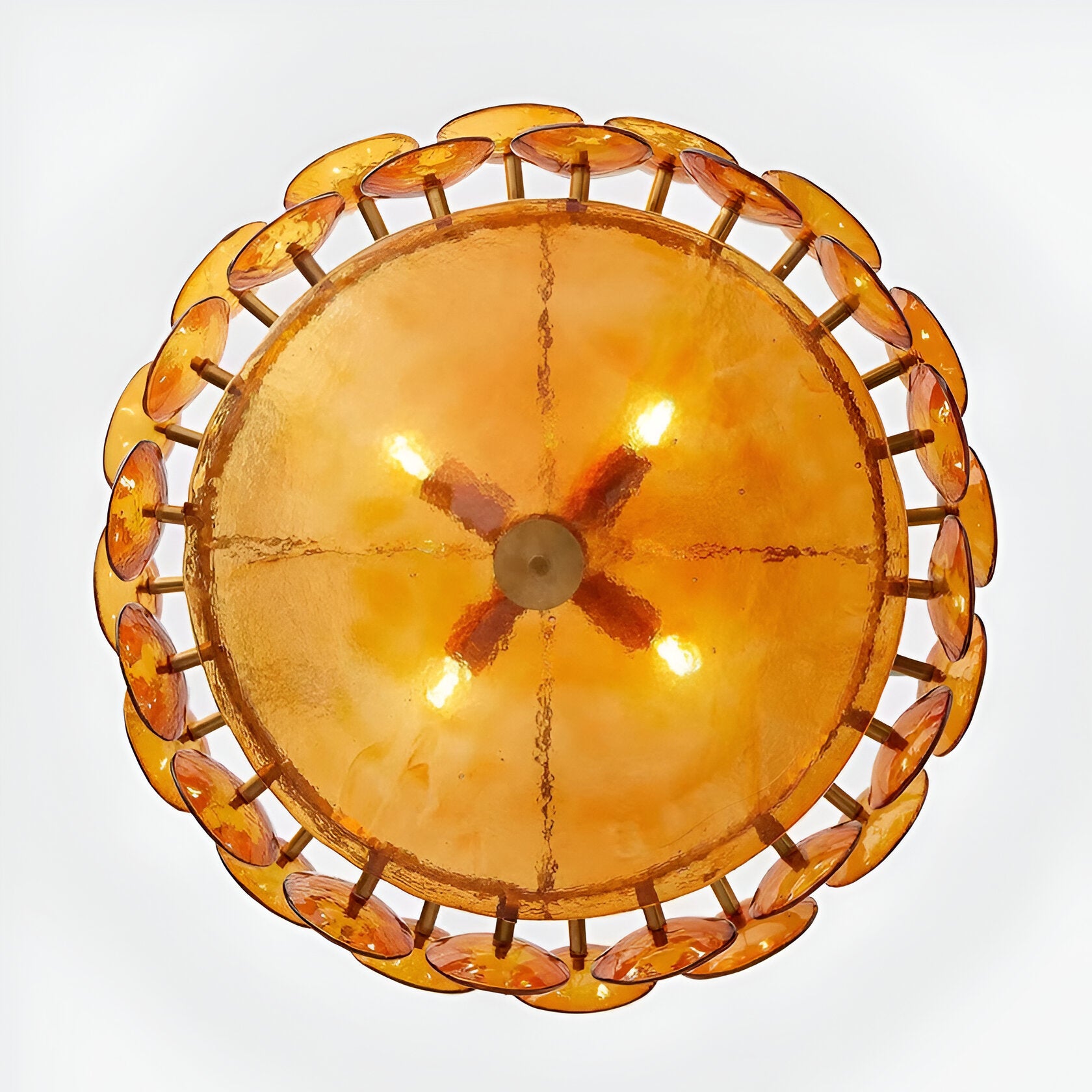 Retro Style Clara Colored Glass Chandelier