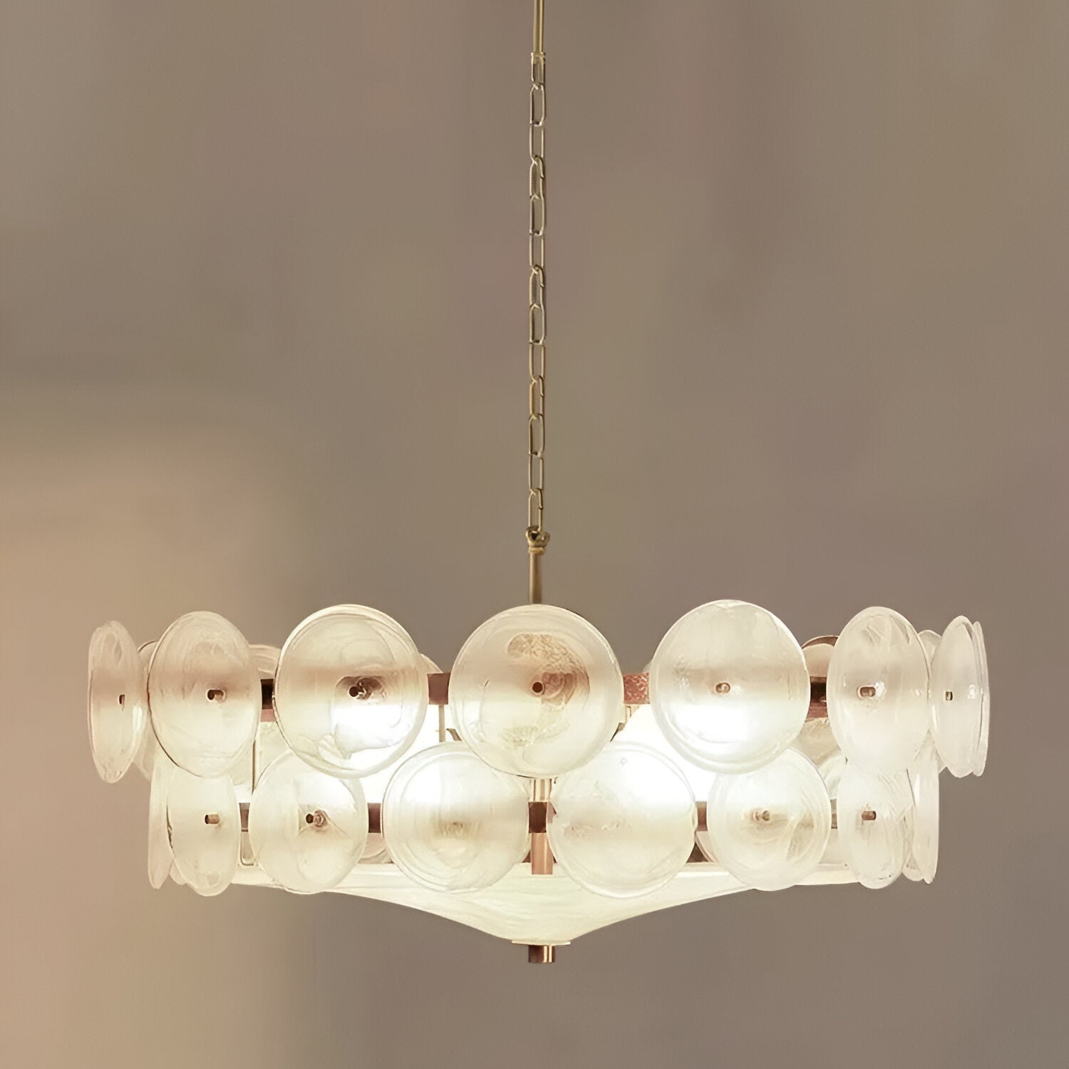 Retro Style Clara Colored Glass Chandelier