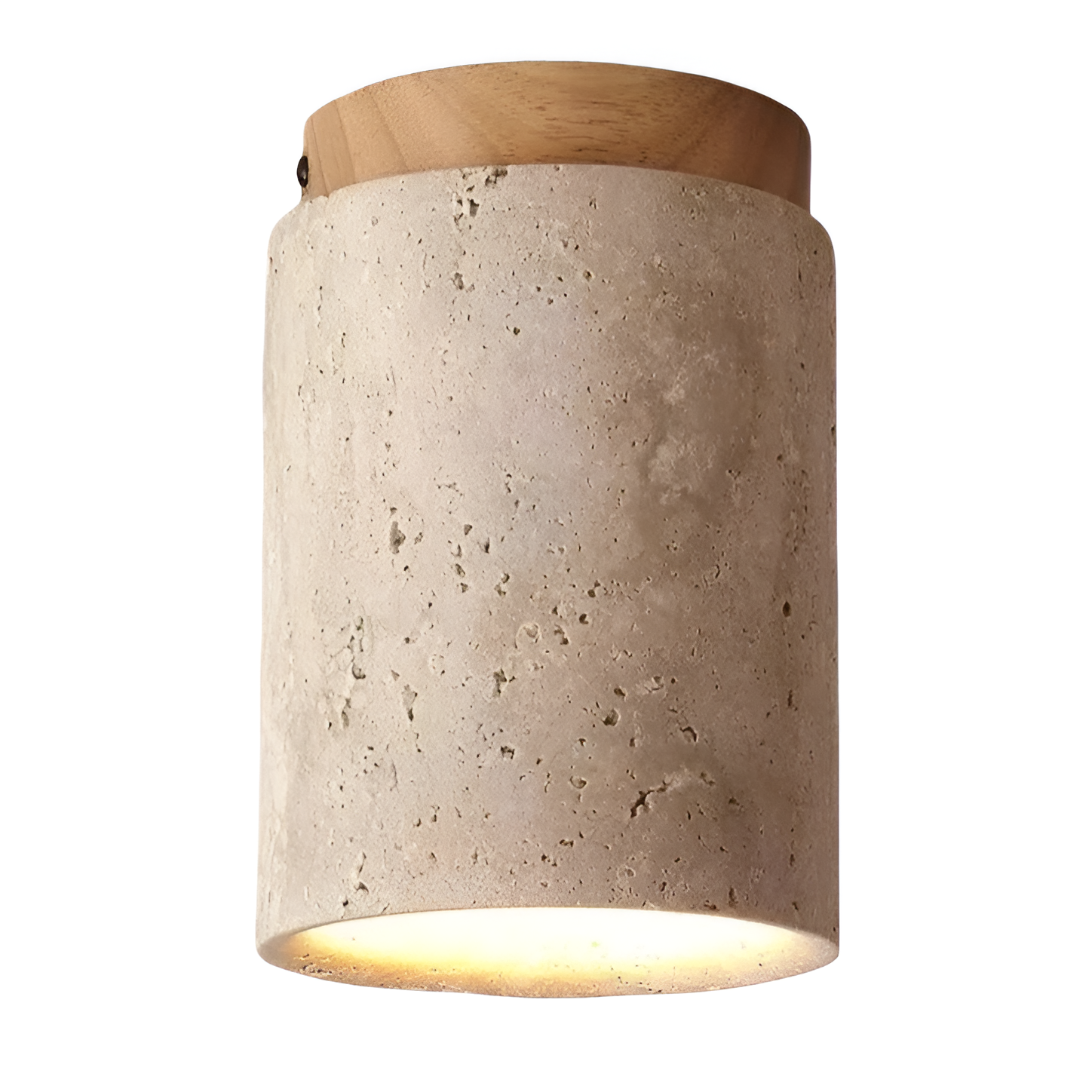 Retro Travertine Stone Flush Mount Ceiling Light