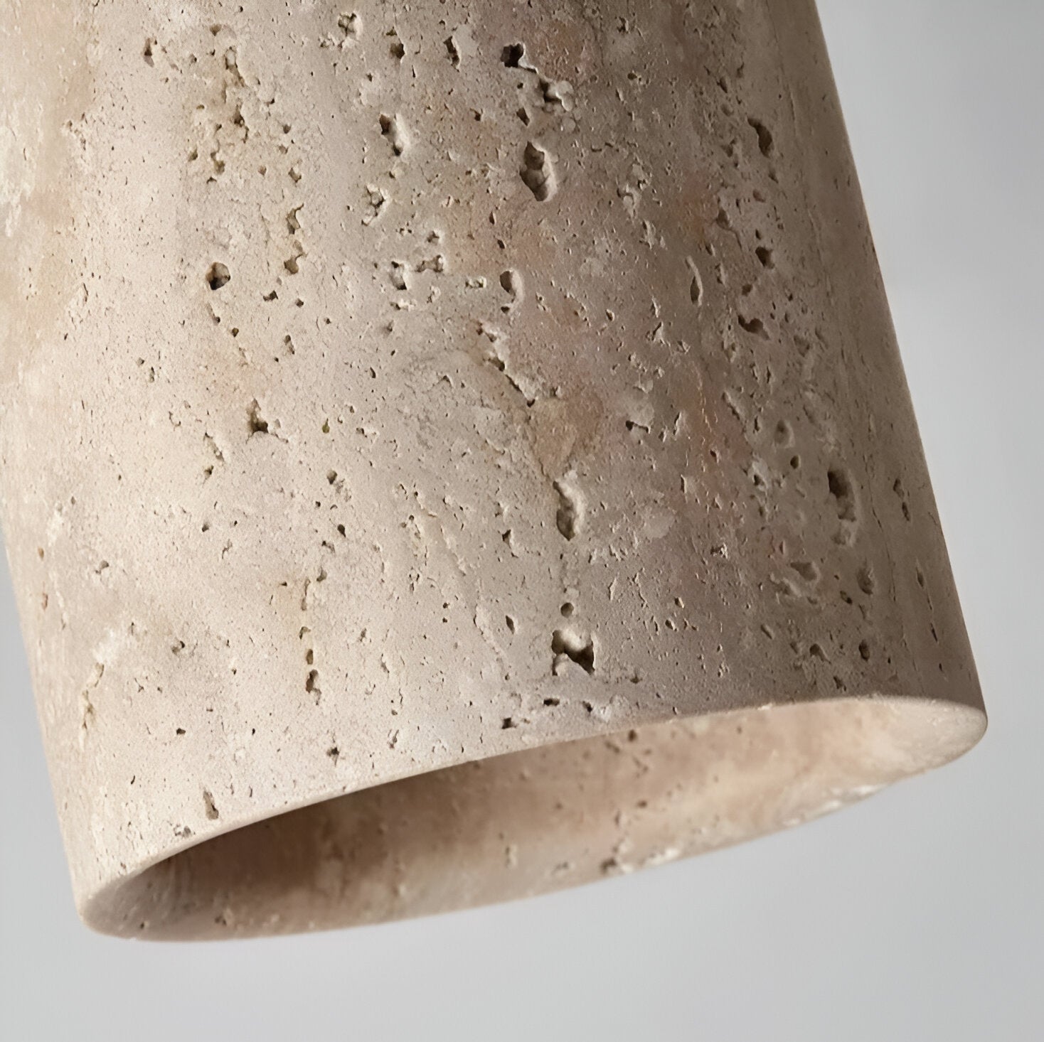 Retro Travertine Stone Flush Mount Ceiling Light