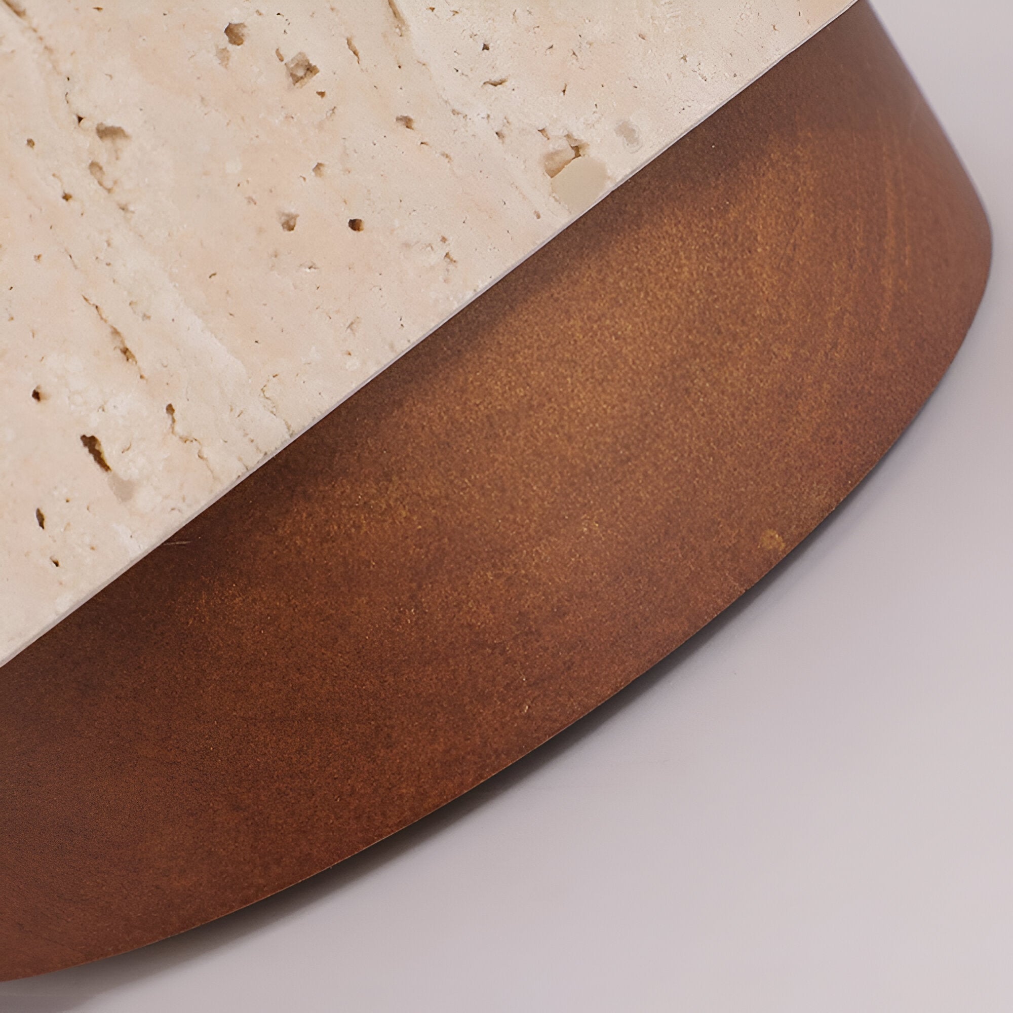 Retro Travertine Stone Flush Mount Ceiling Light