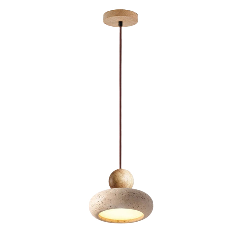 Retro Wabi-Sabi Natural Stone Travertine Pendant Light