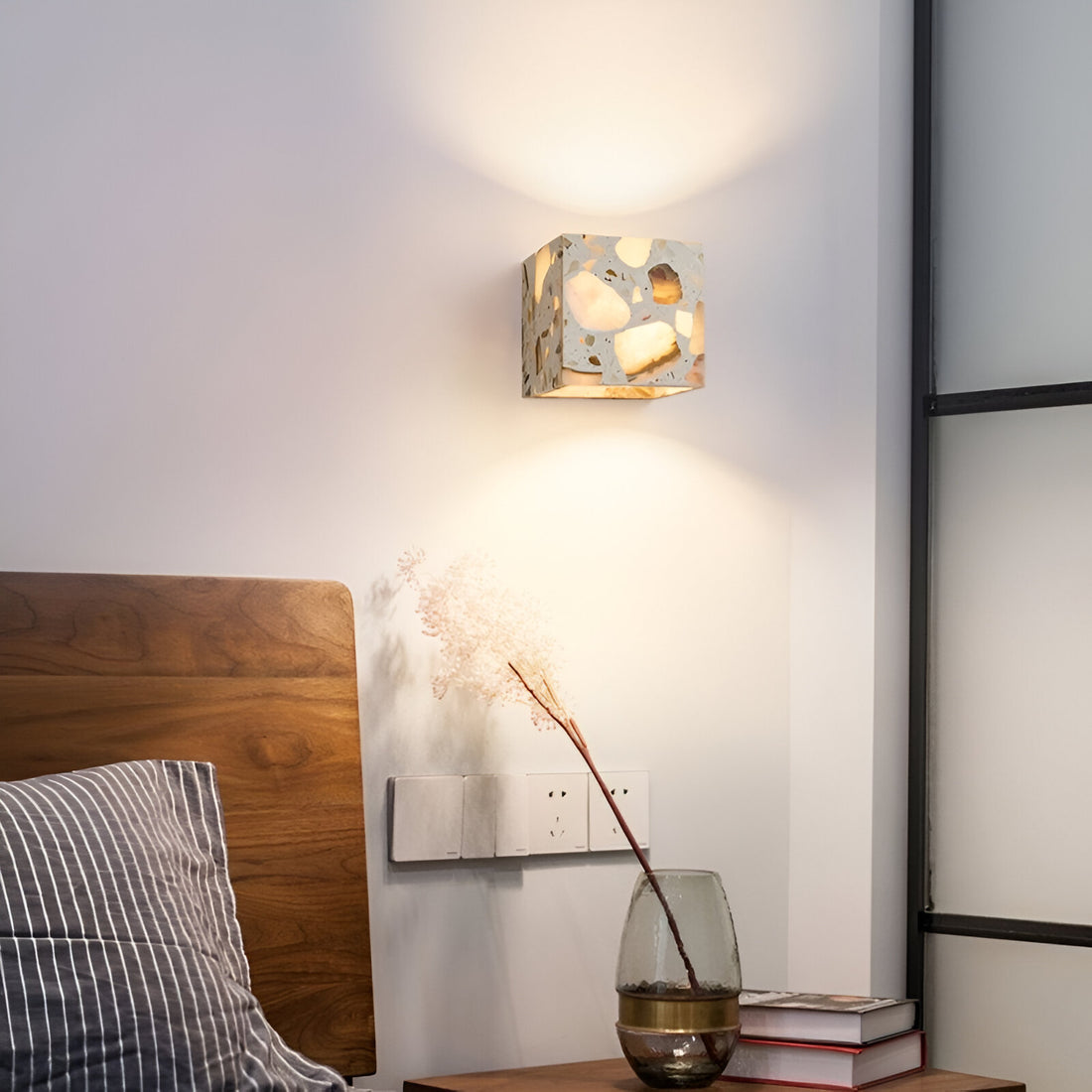 Retro Wabi-Sabi Style Marble Wall Light