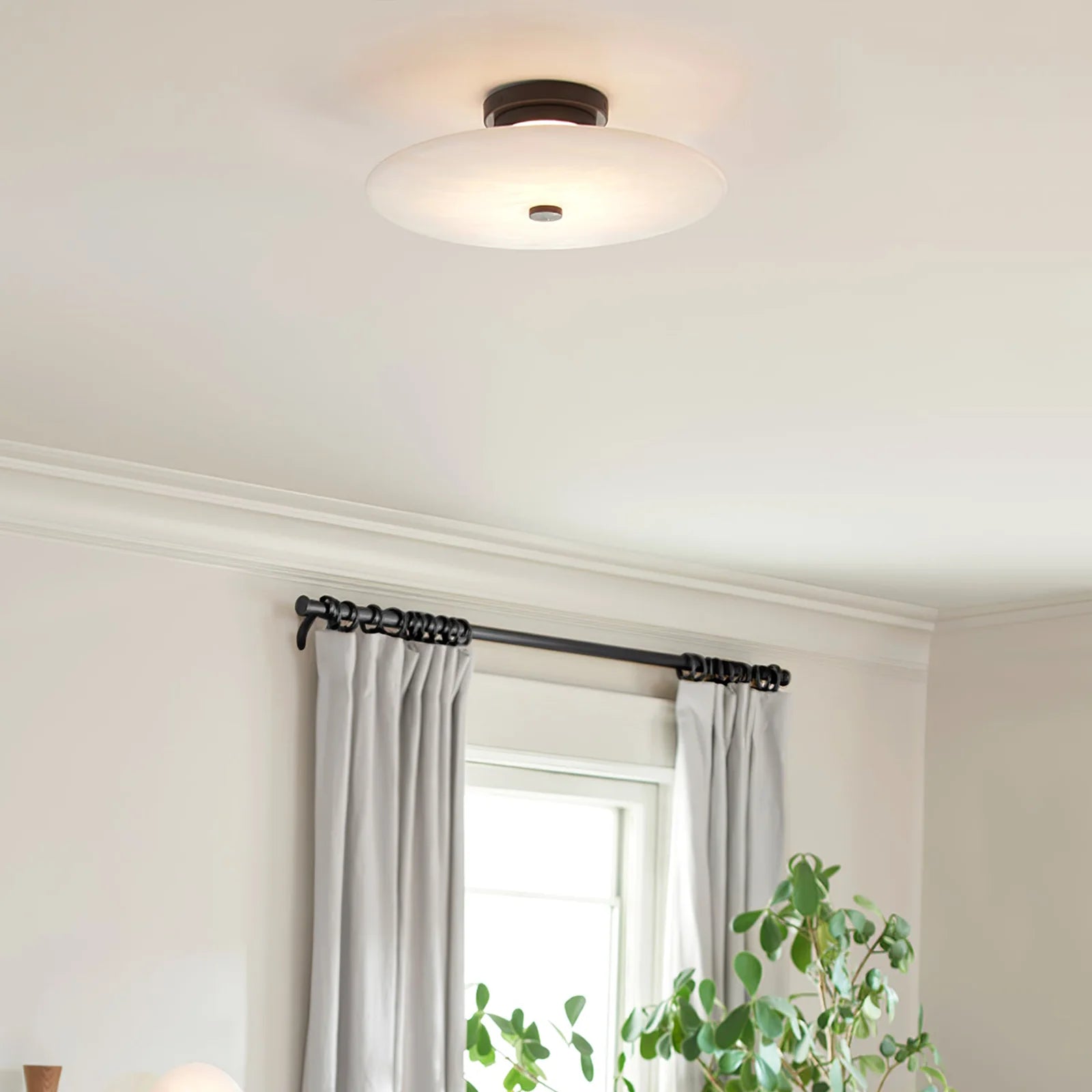 Ankeny Minimalist Alabaster Ceiling and Wall Light