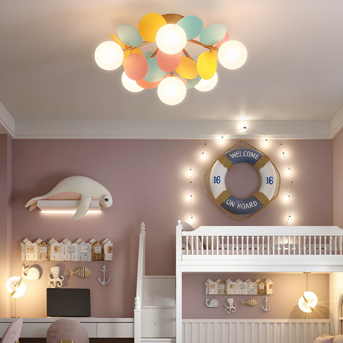 Aurelia Round Macaron Modern Acrylic Ceiling Light