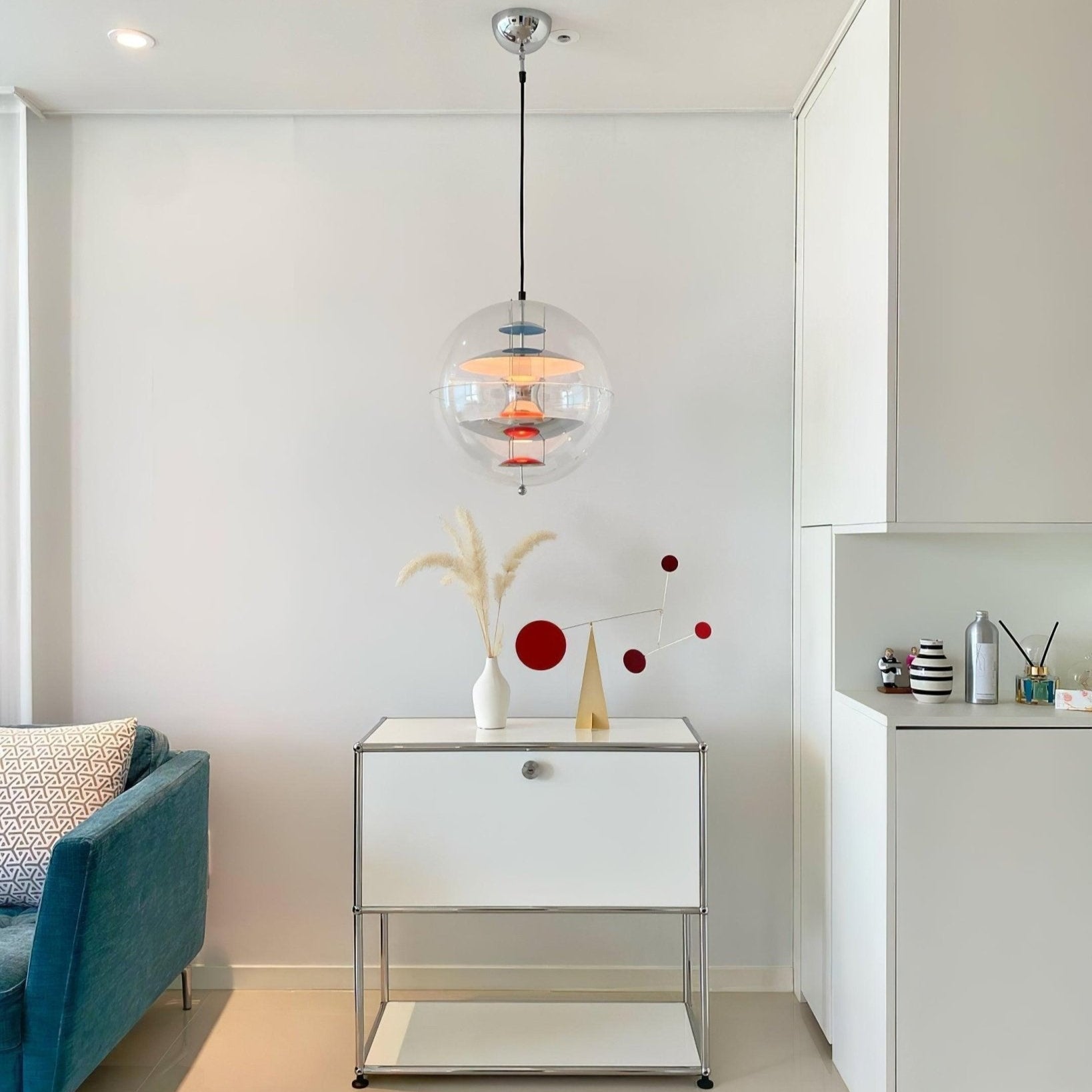 Luminous Sphere Modern Metal Acrylic Pendant Light