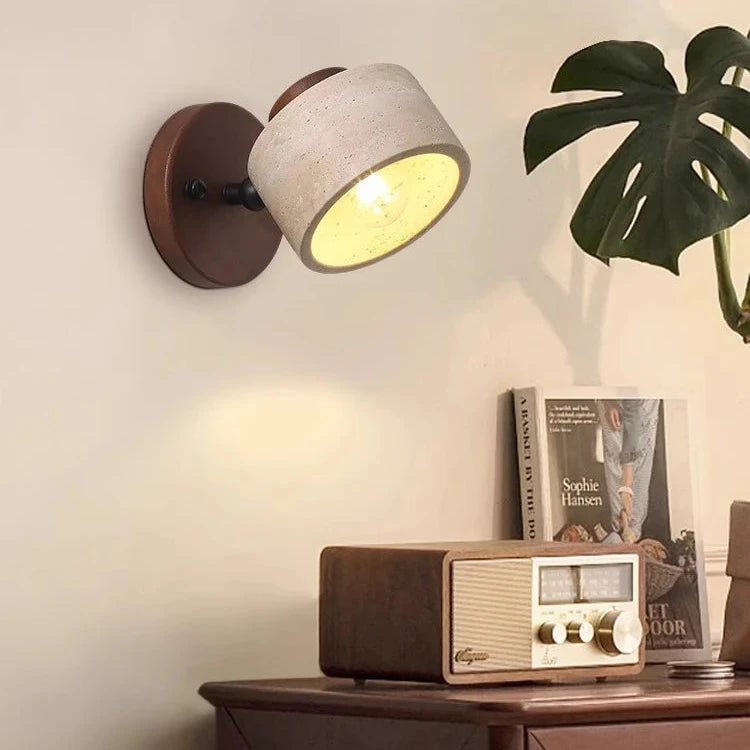 Study Reading Minimalist Travertine Stone Wall Light