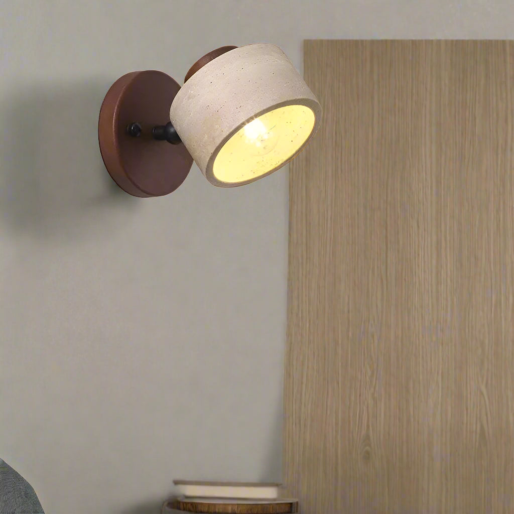 Study Reading Minimalist Travertine Stone Wall Light