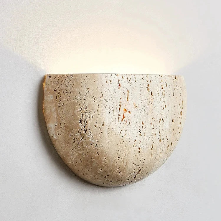 Medieval Style Travertine Stone Wall Light