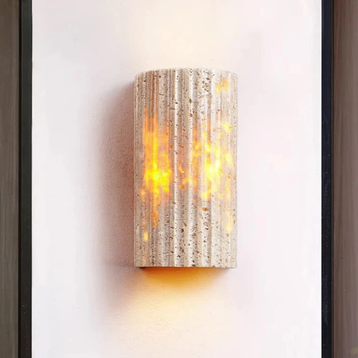 Solaro Travertine Garden Outdoor Wall Light