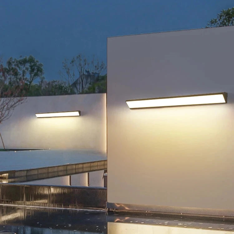 Sleek Outdoor Long Strip LED Wall Light