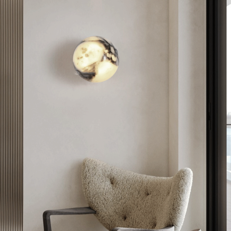 Nordic Black Marble Wall Sconce