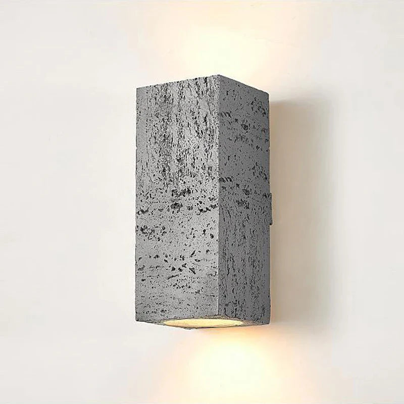 Wabi-Sabi Cement Japandi Minimalist Wall Light
