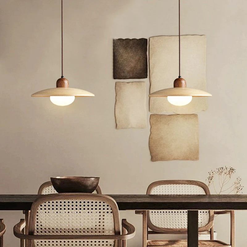Nordic Bamboo & Wooden Pendant Light
