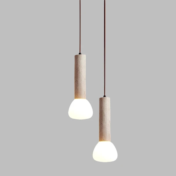 Elegant Travertine Cream Style Pendant Light