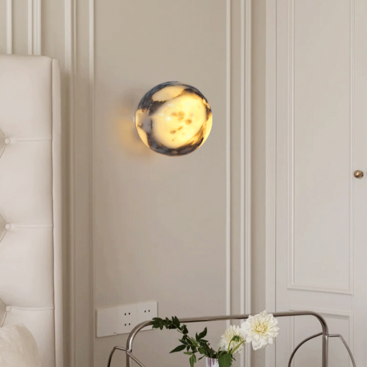 Nordic Black Marble Wall Sconce